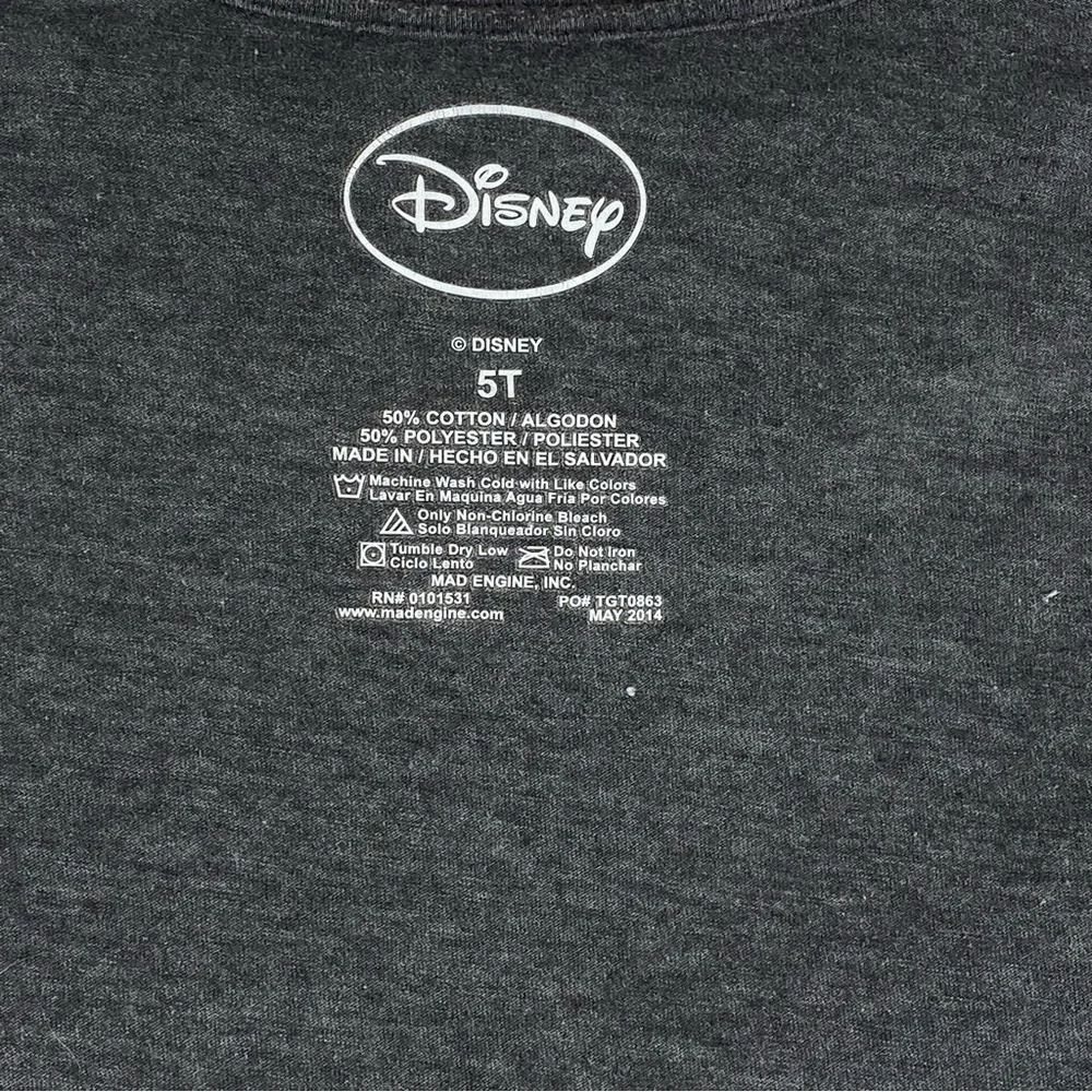 Disney Mickey Mouse Dark Gray and Light Gray Long Sleeve Tee Size 5T